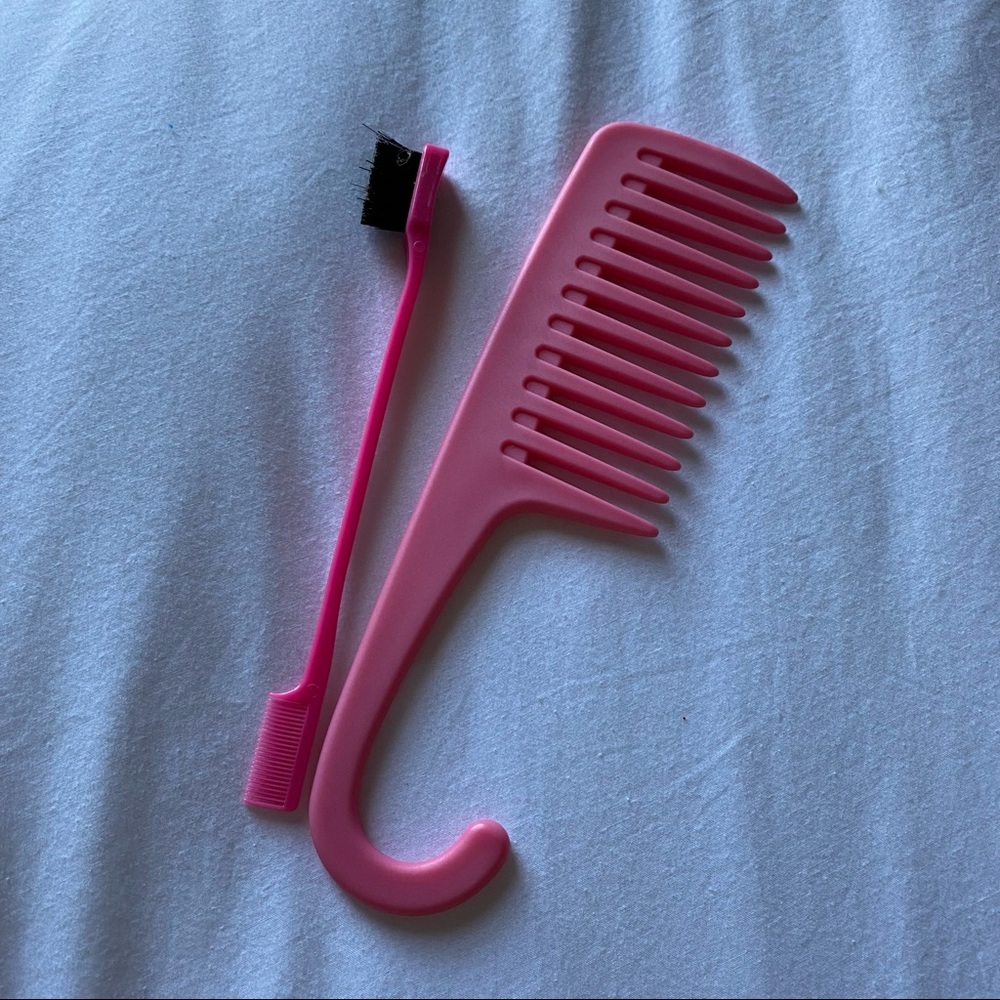 Pink Comb and edge brush